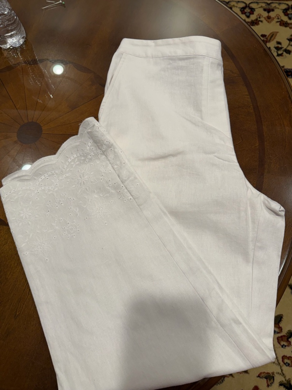 Chico's Linen-Blend Straight Leg Pants - Picture 8 of 8